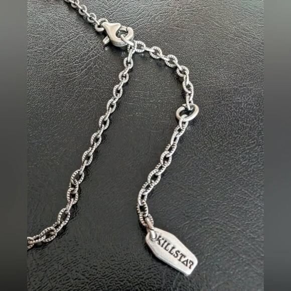 Widows Tears necklace from Killstar gothic spider pendant and black teardrop - Picture 3 of 5